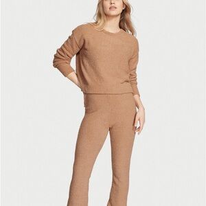 Victoria's Secret Cozy Knit Two-Piece Loungewear Set in Camel